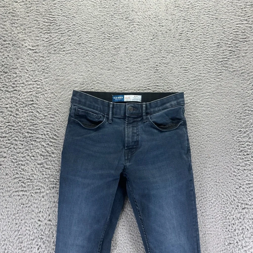 Old Navy 360 Jeans Mens 28x30 Blue Cotton Denim Straight Slim Workwear Stretch